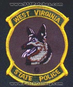 West Virginia State Police K-9
Thanks to EmblemAndPatchSales.com for this scan.
Keywords: k9
