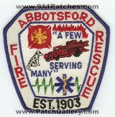 Abbotsford Fire Rescue
Thanks to PaulsFirePatches.com for this scan.
Keywords: wisconsin