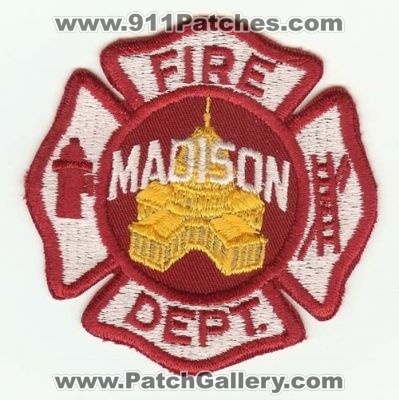 Madison Fire Dept
Thanks to PaulsFirePatches.com for this scan.
Keywords: wisconsin department