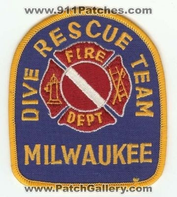 Milwaukee Fire Dive Rescue Team
Thanks to PaulsFirePatches.com for this scan.
Keywords: wisconsin dept department