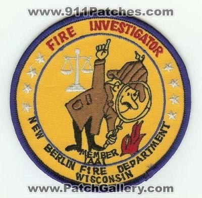 New Berlin Fire Investigator
Thanks to PaulsFirePatches.com for this scan.
Keywords: wisconsin department