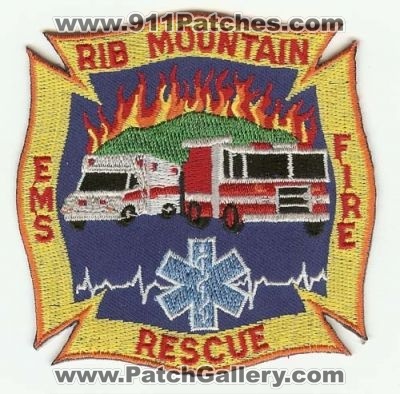 Rib Mountain Fire Rescue EMS
Thanks to PaulsFirePatches.com for this scan.
Keywords: wisconsin