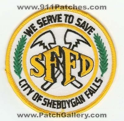 Sheboygan Falls FD
Thanks to PaulsFirePatches.com for this scan.
Keywords: wisconsin fire department city of
