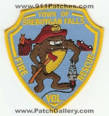 Sheboygan Falls Vol Fire Rescue
Thanks to PaulsFirePatches.com for this scan.
Keywords: wisconsin volunteer town of