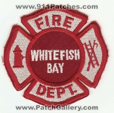 Whitefish Bay Fire Dept
Thanks to PaulsFirePatches.com for this scan.
Keywords: wisconsin department