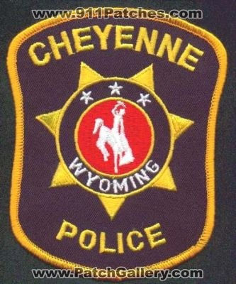 Cheyenne Police
Thanks to EmblemAndPatchSales.com for this scan.
Keywords: wyoming