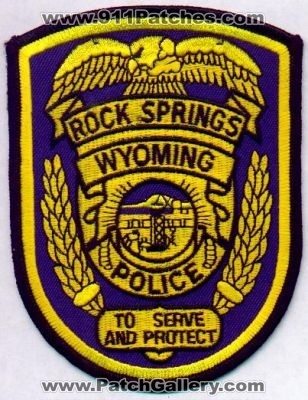 Rock Springs Police
Thanks to EmblemAndPatchSales.com for this scan.
Keywords: wyoming
