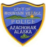 Mountain Village Police (Alaska)
Thanks to BensPatchCollection.com for this scan.
Keywords: azachorak