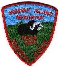 Nunivak Island Mekoryuk Police Dept (Alaska)
Thanks to BensPatchCollection.com for this scan.
Keywords: department