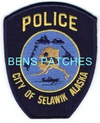 Selawik Police (Alaska)
Thanks to BensPatchCollection.com for this scan.
Keywords: city of