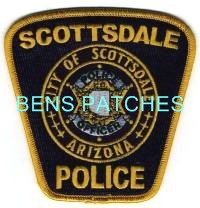 Scottsdale Police (Arizona)
Thanks to BensPatchCollection.com for this scan.
Keywords: city of officer