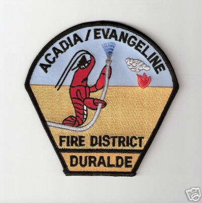 Acadia Evangeline Fire District Duralde (Louisiana)
Thanks to Bob Brooks for this scan.
