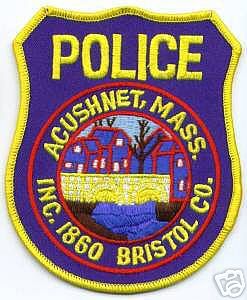 Acushnet Police
Thanks to apdsgt for this scan.
County: Bristol
Keywords: massachusetts