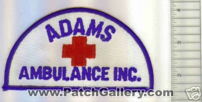 Adams Ambulance Inc (Massachusetts)
Thanks to Mark C Barilovich for this scan.
Keywords: ems