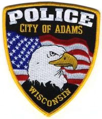 Adams Police (Wisconsin)
Thanks to BensPatchCollection.com for this scan.
Keywords: city of