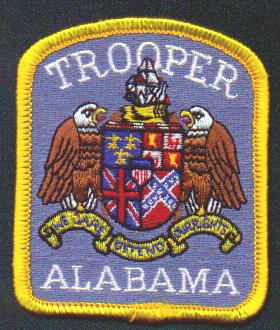 Alabama State Trooper
Thanks to EmblemAndPatchSales.com for this scan.
Keywords: police