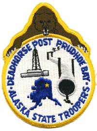 Alaska State Troopers Deadhorse Post Prudhoe Bay
Thanks to BensPatchCollection.com for this scan.
Keywords: police