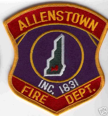 Allenstown Fire Dept
Thanks to Brent Kimberland for this scan.
Keywords: new hampshire department
