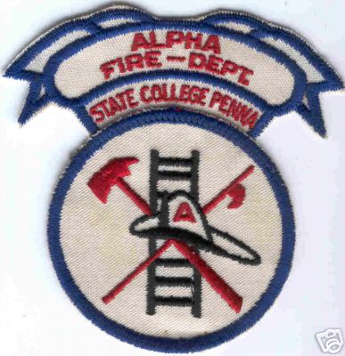 Alpha Fire Dept
Thanks to Brent Kimberland for this scan.
Keywords: pennsylvania department state college