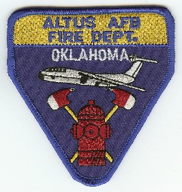 Altus AFB Fire Dept
Thanks to PaulsFirePatches.com for this scan.
Keywords: oklahoma department air force base usaf