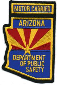 Arizona State Department of Public Safety Motor Carrier
Thanks to BensPatchCollection.com for this scan.
Keywords: police dps
