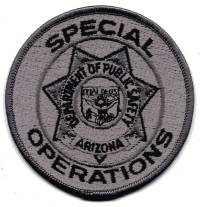 Arizona State Department of Public Safety Special Operations
Thanks to BensPatchCollection.com for this scan.
Keywords: police dps