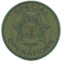 Arizona State Department of Public Safety Special Operations
Thanks to BensPatchCollection.com for this scan.
Keywords: police dps