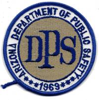 Arizona State Department of Public Safety
Thanks to BensPatchCollection.com for this scan.
Keywords: police dps