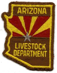 Arizona State Livestock Department
Thanks to BensPatchCollection.com for this scan.
Keywords: police