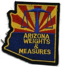Arizona State Weights & Measures
Thanks to BensPatchCollection.com for this scan.
Keywords: police and