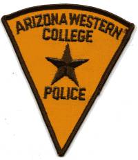 Arizona Western College Police
Thanks to BensPatchCollection.com for this scan.
