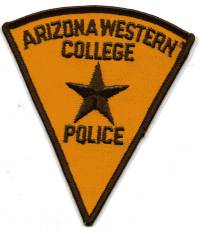 Arizona Western College Police
Thanks to BensPatchCollection.com for this scan.

