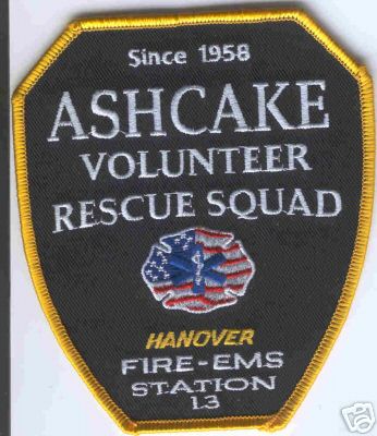 Ashcake Volunteer Rescue Squad Hanover Fire Station 13
Thanks to Brent Kimberland for this scan.
Keywords: virginia ems