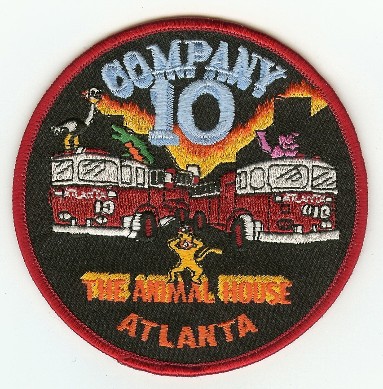 Atlanta Fire Company 10
Thanks to PaulsFirePatches.com for this scan.
Keywords: georgia