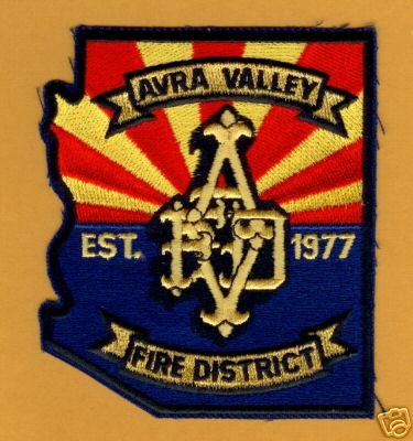 Avra Valley Fire District
Thanks to PaulsFirePatches.com for this scan.
Keywords: arizona