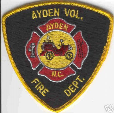 Ayden Vol Fire Dept
Thanks to Brent Kimberland for this scan.
Keywords: north carolina department
