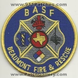 BASF Beaumont Fire and Rescue Department (Texas)
Thanks to Mark Hetzel Sr. for this scan.
Keywords: & dept.