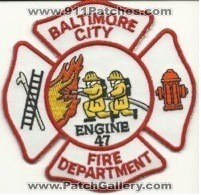 Baltimore City Fire Department Engine 47 (Maryland)
Thanks to Mark Hetzel Sr. for this scan.
