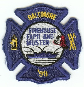 Baltimore City Firehouse Expo and Muster 1990 (Maryland)
Thanks to PaulsFirePatches.com for this scan.
Keywords: department bcfd
