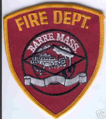 Barre Fire Dept
Thanks to Brent Kimberland for this scan.
Keywords: massachusetts department