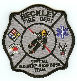Beckley Fire Dept Special Incident Response Team
Thanks to PaulsFirePatches.com for this scan.
Keywords: west virginia department