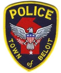 Beloit Police (Wisconsin)
Thanks to BensPatchCollection.com for this scan.
Keywords: town of