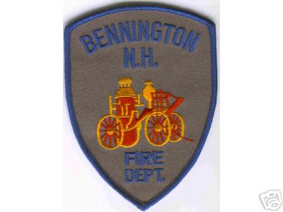 Bennington Fire Dept
Thanks to Brent Kimberland for this scan.
Keywords: new hampshire department