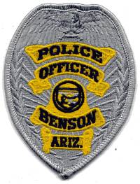 Benson Police Officer (Arizona)
Thanks to BensPatchCollection.com for this scan.
