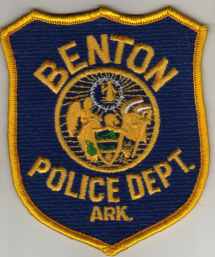 Benton Police Dept
Thanks to BlueLineDesigns.net for this scan.
Keywords: arkansas department
