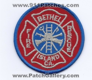 Bethel Island Fire Rescue Department (California)
Thanks to PaulsFirePatches.com for this scan.
Keywords: dept. ca.