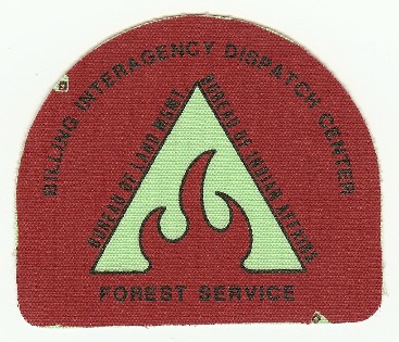 Billing Interagency Dispatch Center Forest Service
Thanks to PaulsFirePatches.com for this scan.
Keywords: montana fire blm bia bureau of land management indian affairs