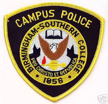 Birmingham Southern College Campus Police (Alabama)
Thanks to apdsgt for this scan.
