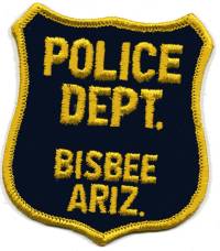 Bisbee Police Dept (Arizona)
Thanks to BensPatchCollection.com for this scan.
Keywords: department