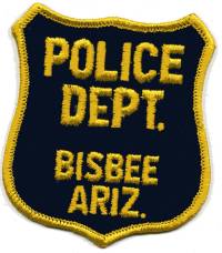 Bisbee Police Dept (Arizona)
Thanks to BensPatchCollection.com for this scan.
Keywords: department